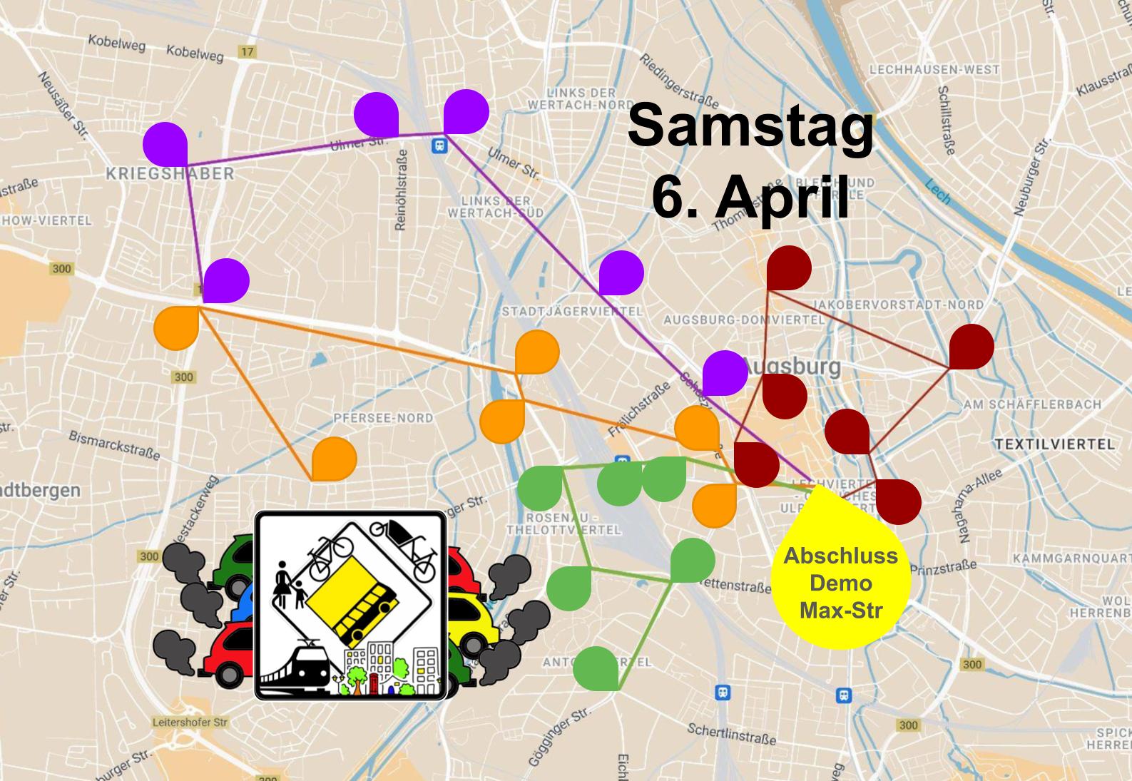 6. April 2024: 29 x 15 Minuten Kurzkundgebung für eine echte Mobilitätswende