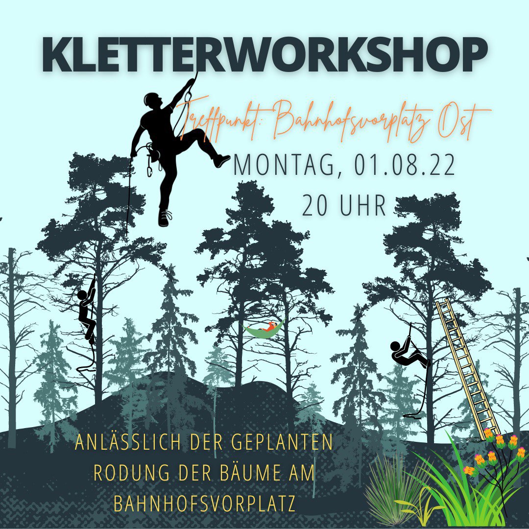 Damit hatte das Klimacamp für den Workshop geworben